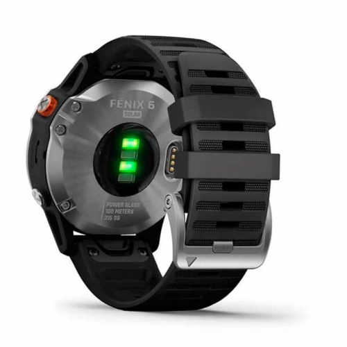 Garmin fenix 6 Plata negro con correa negra