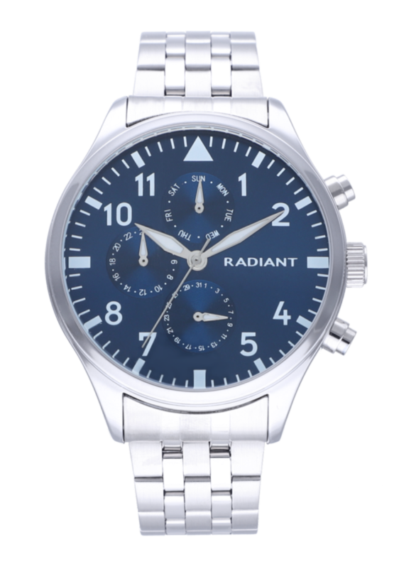 CAIMAN 43MM MULTI BLUE DIAL SS BRACELET   RADIANT RA612702